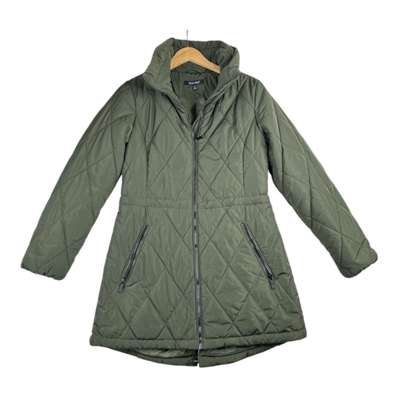 Ellen Tracy Women's Cinch Waist Quilted Jacket Olive Green Size Small‎ - Picture 2 of 11